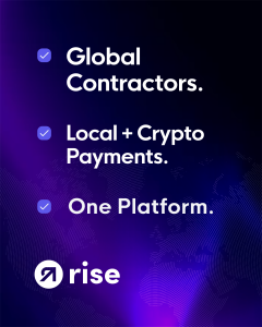 Rise platform lets global contractors get paid in local or crypto payments