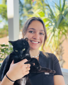 Dr. Amira Guerrero, at her practice of in home pet euthanasia in Savannah, GA and surrounding cities.