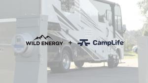 Logos of Wild Energy and CampLife representing their new integration for automated utility billing in campgrounds.