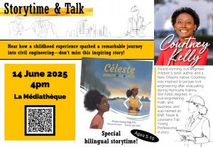 English-French Bilingual Story Time and Presentation at Alliance Française de Singapour Event Flyer