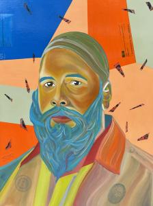 Artist-Professor Sharif Bey in Color and Symbol: A Portrait by Artist-Professor Ligel Lambert