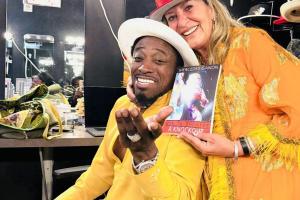 Mercedes Ganon with legendary comedian, Eddie Griffin.