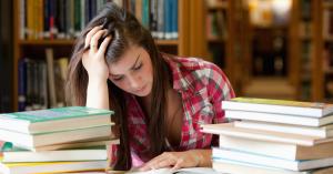 A university student who is worried about their modules