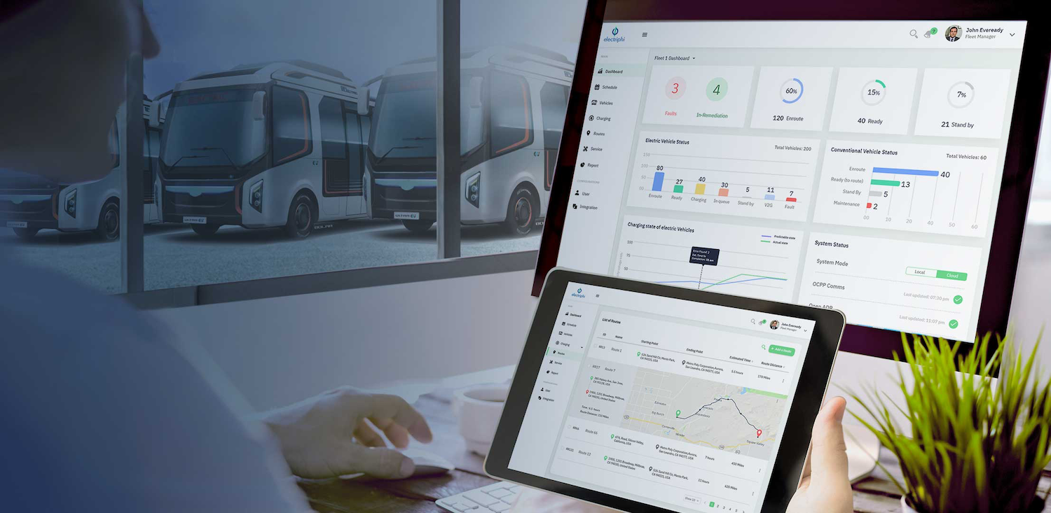 Electriphi's fleet and energy management software