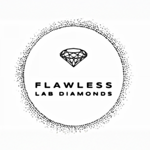 Flawless Lab Diamonds Logo in Black and White Text and Design