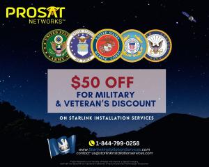 Starlink Military Veterans Discount on Installation