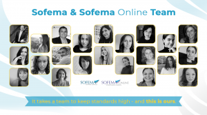 A collage with photos of Sofema Aviation Services' team.