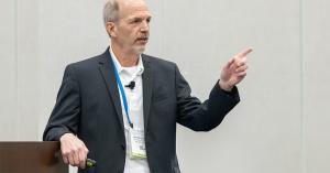 Jim Greatorex speaking at industry conference