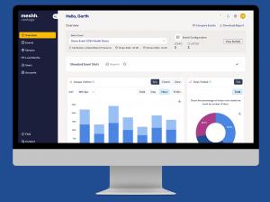 Screen showing the new dashboard for Meshh Vantage