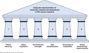 6-Pillared Framework for improving the representation of medically underserved populations in US-based RD clinical research