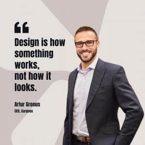 Cargoos visualizes trust through intuitive design, embedding branding into logistics infrastructure. Says Artur Gronus, Cargoos Logistics CEO