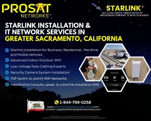 Starlink Installation and IT Network Services in Greater Sacramento CA