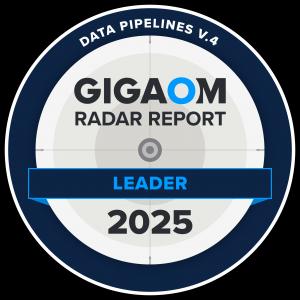 GigOm's Branded "Leader" Badge for the Data Pipeline Radar