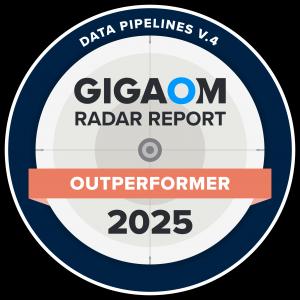GigOm's Branded "Outperformer" Badge for the Data Pipeline Radar