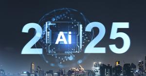 2025 with the letters AI in a box representing the coming AI Revolution in digital marketing