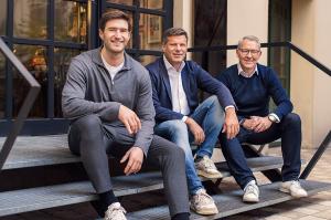 carbmee team: Founders Christian Heinrich and Robin Spickers, VP Decarbonization Dieter Krockauer