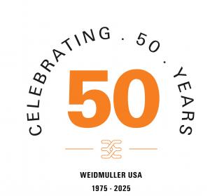 logo of company and 50 years