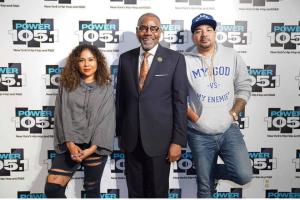 Dr Pinkard with DJ Envy and Angela Yee from The Breakfast Club