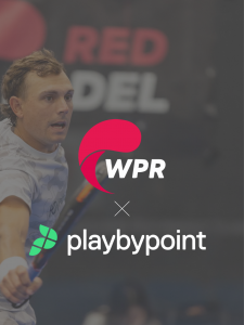 New partnership between World Padel Rating and Play by Point - logos with a man playing padel