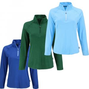 Women polos on ghost mannequin with white background.