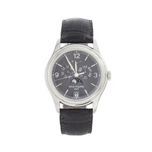 One-owner Patek Philippe Ref. 5146G 18k white gold annual calendar wristwatch with a self-winding Caliber 324 S and a hand-stitched Patek leather strap. (CA$27,140)