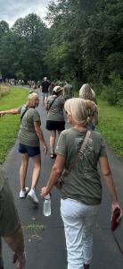 A stream of walkers from Brevard, NC, enjoy 2024's Sophia's Stroll to raise money for the Sophia Ruggieri Memorial Foundation to help youth and children who have Type 1 Diabetes.