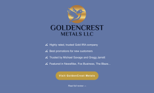Gold and Silver IRA company GoldenCrest Metals