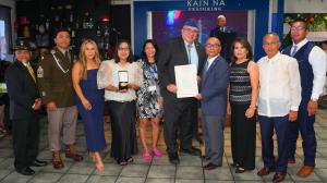 Donel Pascual LTC (R) US Army, Daniel Peñano, 1SG US Army, Vanessa Peñano, Maria P. Arañas, Councilwoman Melissa Cabello Havrda, Hon Larry Romo, Del S. Peñano, Estrella Peñano, Sonny Arañas, Matthew Peñano, SSG, US Air Force