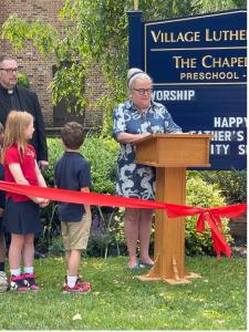 Bronxville Mayor Mary Marvin (Photo Credit: Village Lutheran Church 2025)