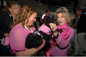 Jamie Berger, Katherine Rayner with dog Static (Photo Credit: Andrew Werner Photography)