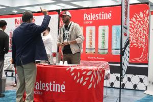 Palestine Drinks booth at the Halal Expo 2024