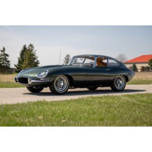 1966 Jaguar E-Type Series I 4.2-liter fixed head coupe, a classic British sporting car. The car was a solid and rust-free example before its full ground-up restoration. (CA$128,800)