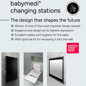 Award winning baby changing station for safety