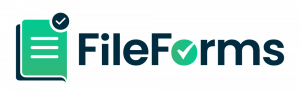 An image of the FileForms logo. FileForms is leader in state and federal compliance documentation.