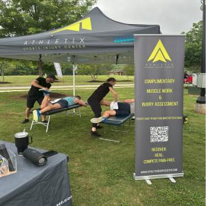 athletix logo tent 10x10