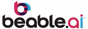 Beable Education logo featuring a stylized lowercase ‘b’ composed of a red circular shape with a blue semi‑circle, next to the word ‘beable’ in black lowercase letters.