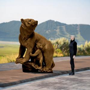 Grizzly 399 Monument Rendering of 8" Clay Prototype