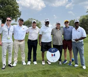 Winning Foursome and friends: Joe Majhess, Aran Quinn, Mark Sims, Kenny Anderson, Mark Jacobs, Carter Sims, Don Wright