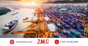 ZMC Express Cargo logistics team loading international freight for air, sea, and land delivery from UAE with live tracking and eCommerce shipping support.