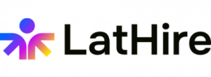 LatHire logo: Gradient icon of a person with text reading "LatHire"