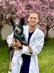 Dr. John Murray, at her practice of in home pet euthanasia in Palatine, IL and surrounding areas