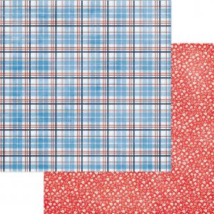 BACKYARD BBQ - 12x12 double-sided patterned cardstock featuring bold summer colors and picnic-inspired prints, perfect for seasonal craft projects.