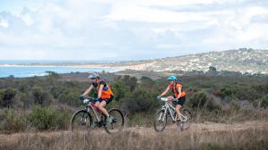 Sprint Series Adventure Race team of two is riding against spectacular coastal backdrop