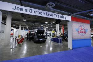 Joe’s Garage is a staple of the continuing education at AAPEX with 10 fully operational service bays.