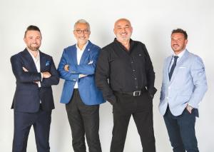 From L to R: IMZ CEO GCC, David Milligan; Founder & MD of Bond Interiors, Saad Moaswes; Xpanel Tech CEO & Founder, Armando Gómez; and Bond Habitat Co-founder, Mario Formisano