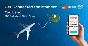 New Benefit Gives GNP Members 20% Off Airalo eSIMs in Over 200 Countries