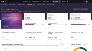 FISCAL's Supplier Risk Monitoring Software Dashboard.