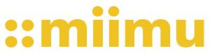 A yellow lowercase logo with four dots reading "miimu"