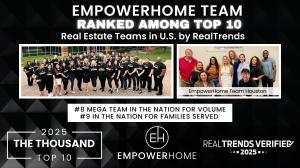 EmpowerHome Team Officially Ranked as #8 Mega Team in the U.S. for Volume and #9 for Transaction Sides. EmpowerHome Team Houston Helps Propel National Team to Top 10 U.S. Ranking