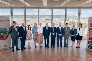 BKMC Board Members at the Ringturm in Vienna. Copyright: BKMC/ Martin Krachler